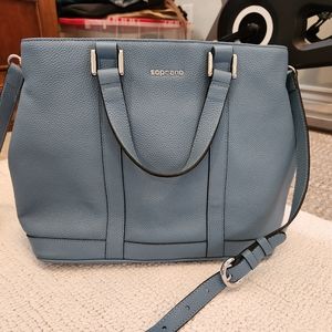 Soprano blue leather handbag